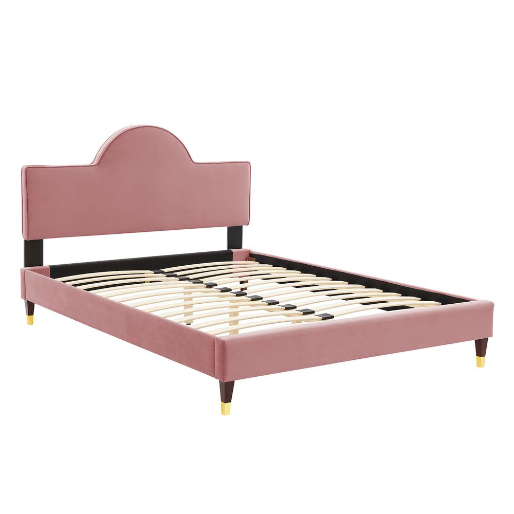 Aurora Performance Velvet King Bed - Dusty Rose MOD-7032-DUS