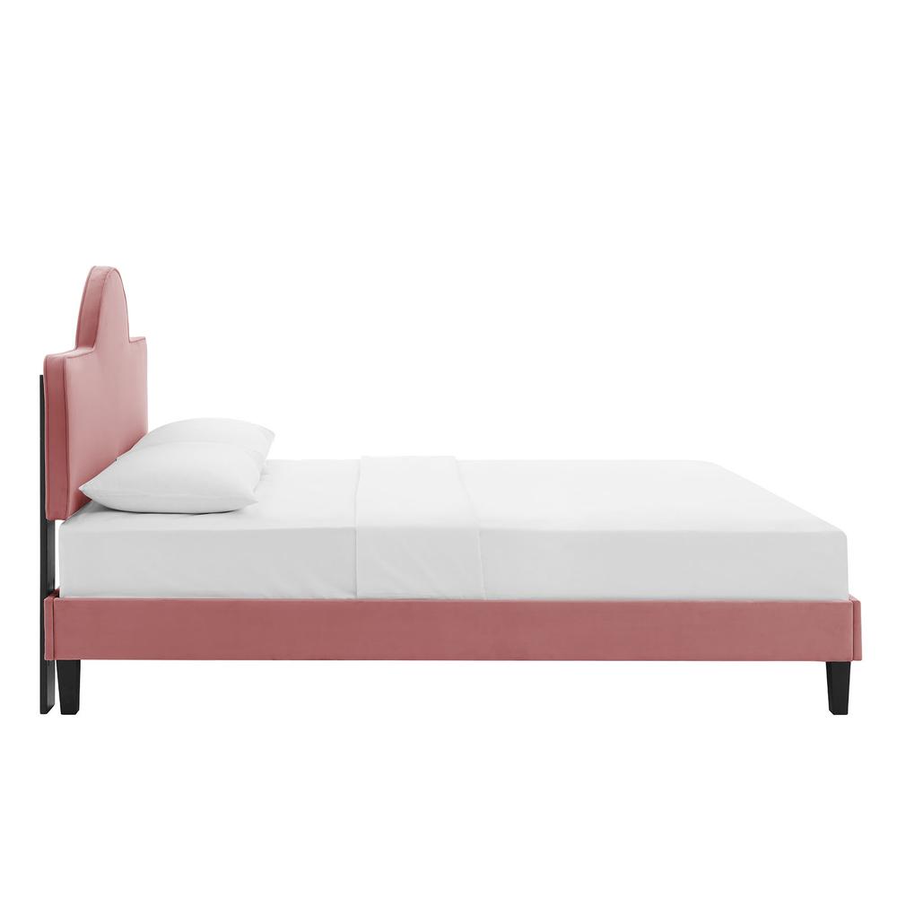 Soleil Performance Velvet Twin Bed - Dusty Rose MOD-7033-DUS
