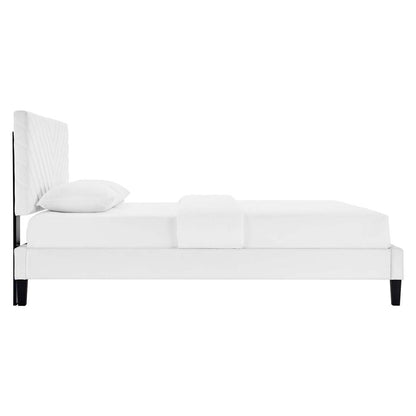 Roxanne Performance Velvet Full Platform Bed