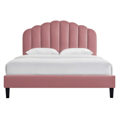 Daisy Performance Velvet Twin Platform Bed