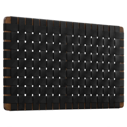 Sparta Weave Wall-Mount Vegan Leather Twin Headboard