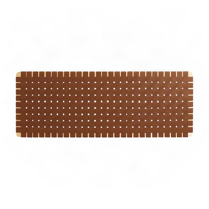 Woven Faux Leather Wall-Mount Upholstered Queen Headboard, Natural Brown
