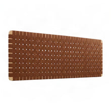Woven Vegan Leather King Headboard with Wall-Mount, Padded, Natural Brown