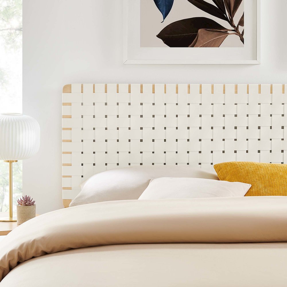 Sparta Weave Vegan Leather King Headboard