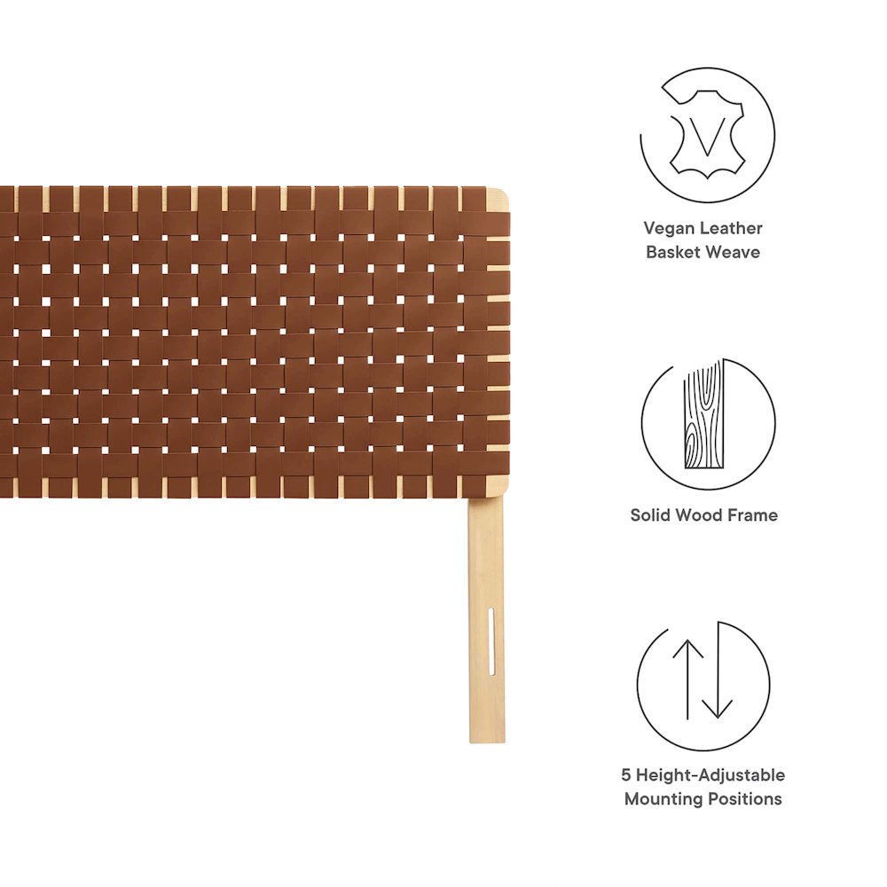 Sparta Weave Vegan Leather King Headboard