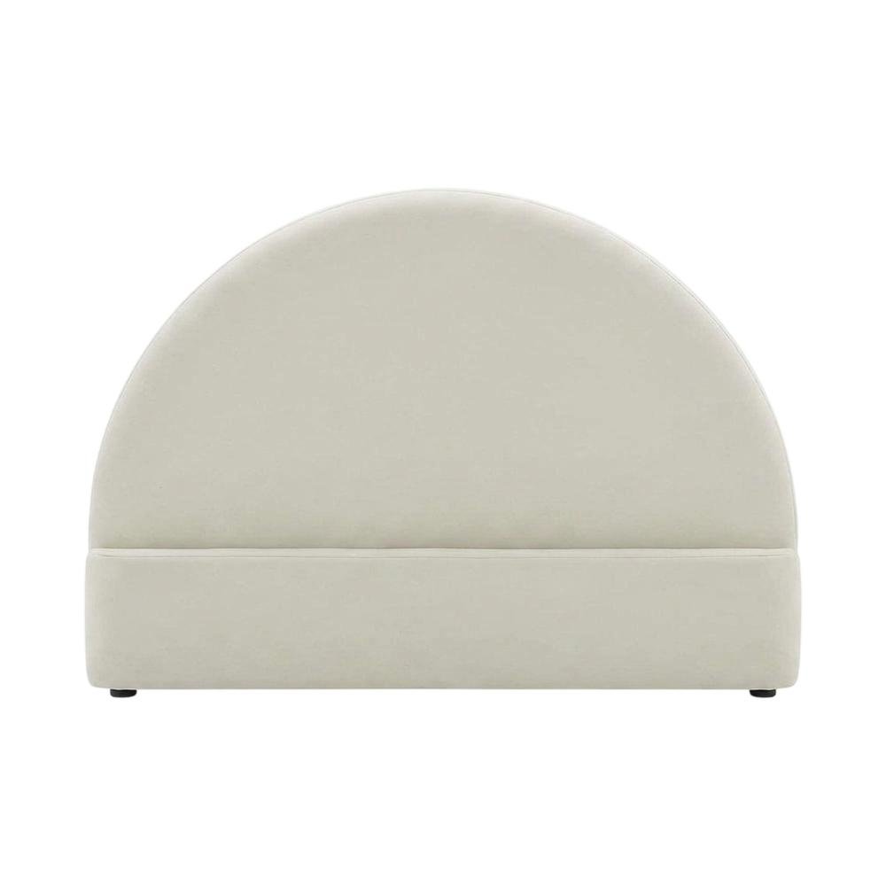 Performance Velvet Platform Bed, Alabaster