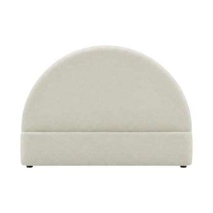 Performance Velvet Platform Bed, Alabaster