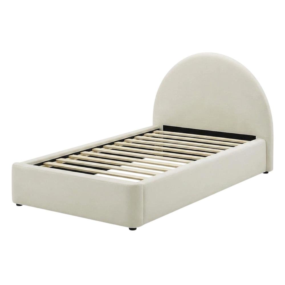 Performance Velvet Platform Bed, Alabaster