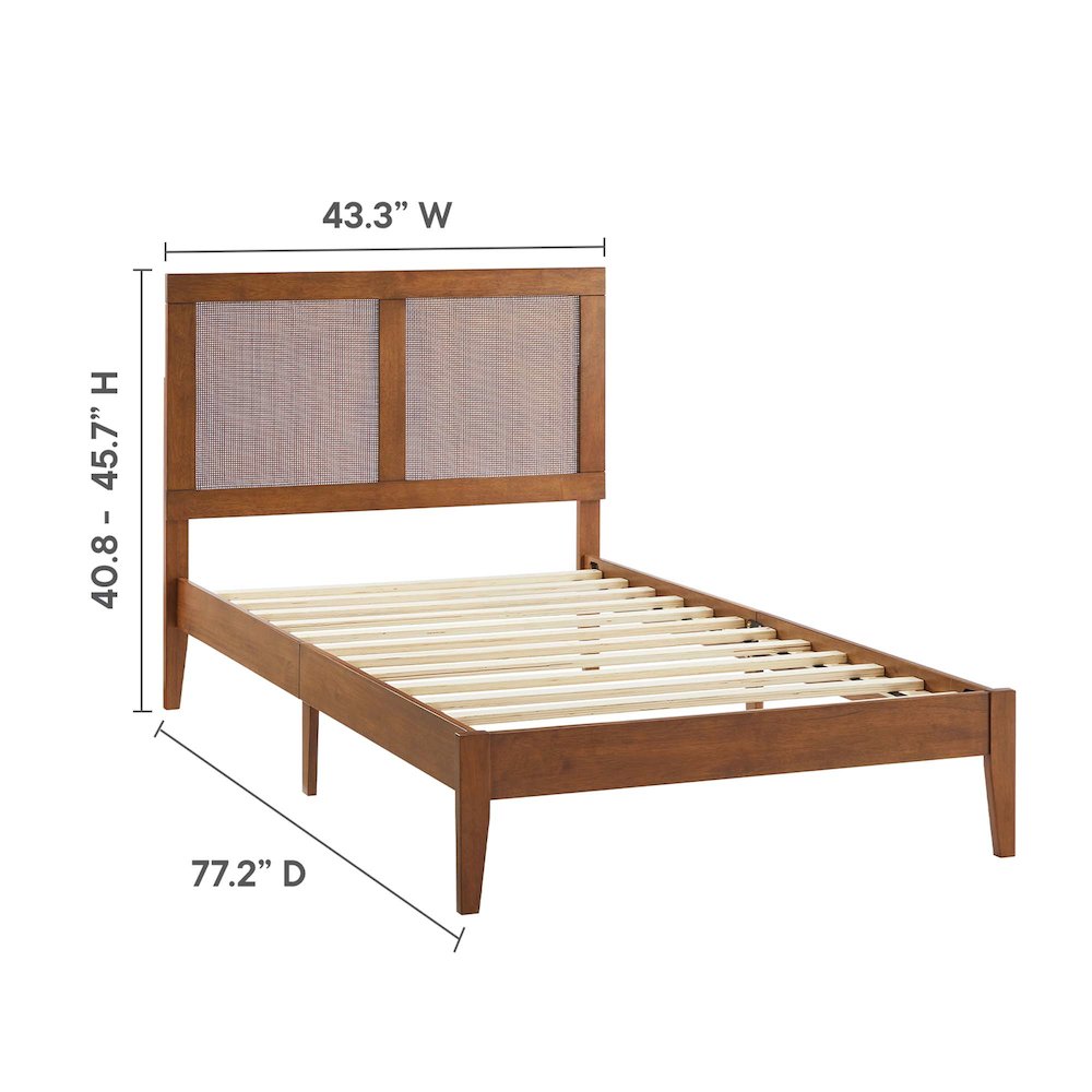 Sirocco Rattan and Wood Twin Platform Bed