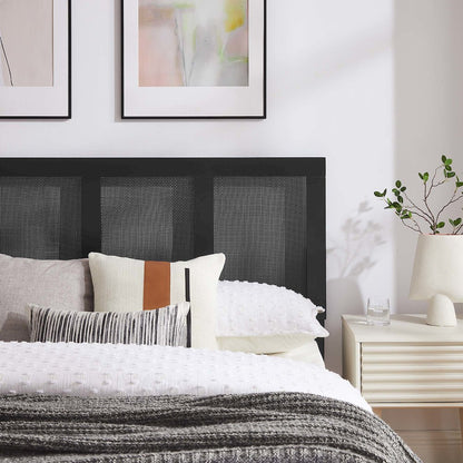 Sirocco Rattan and Wood Queen Platform Bed