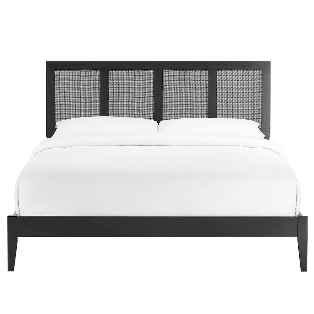 Sirocco Rattan and Wood Queen Platform Bed