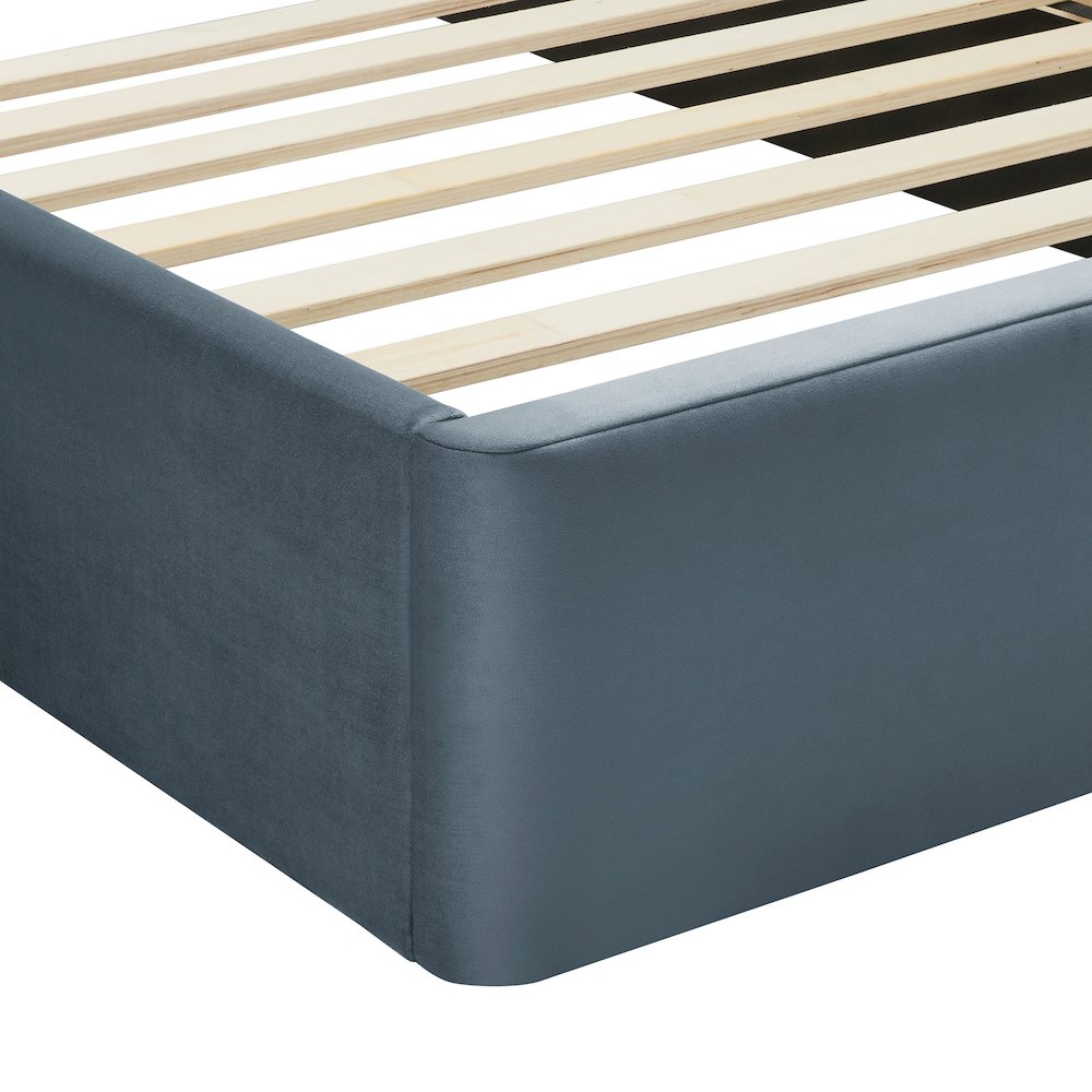 Solana Arched Performance Velvet Full Platform Bed