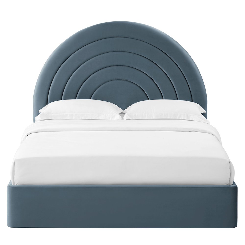 Solana Arched Performance Velvet King Platform Bed