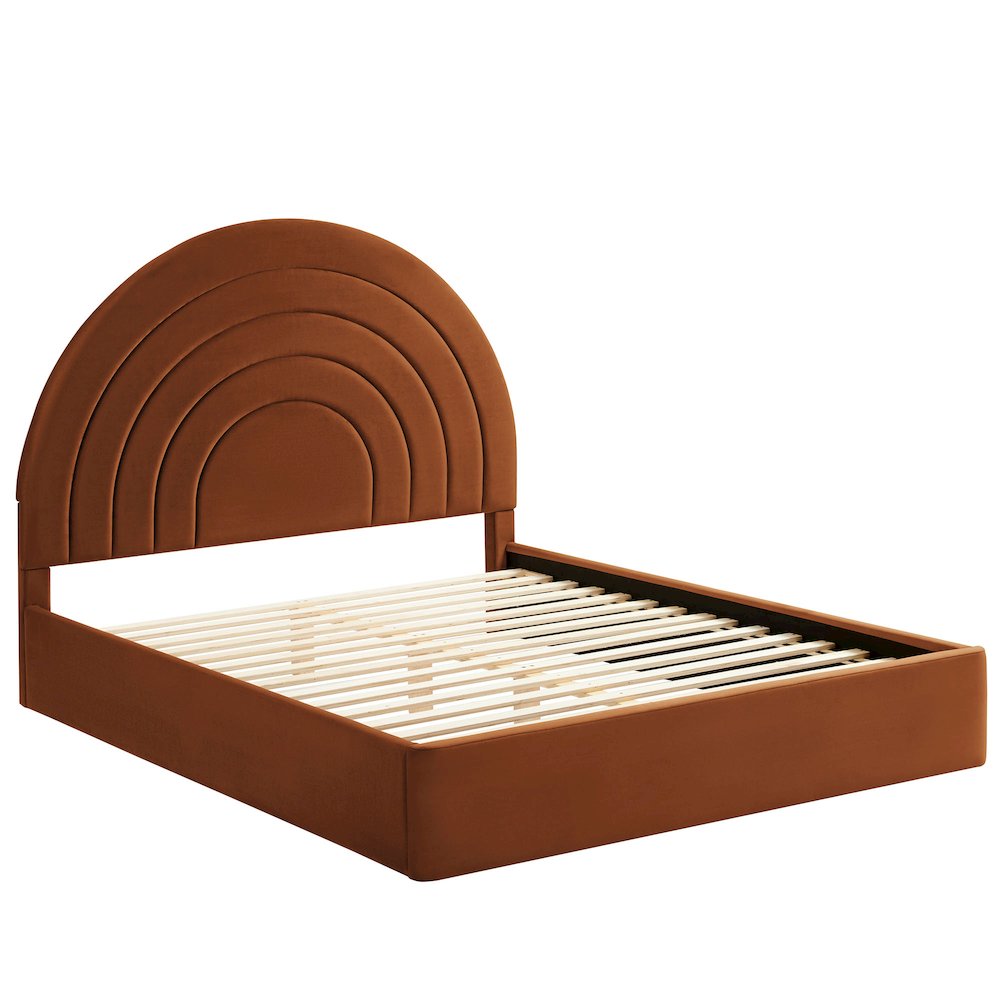 Solana Arched Performance Velvet King Platform Bed