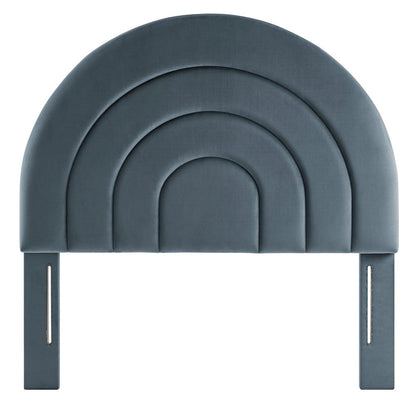 Solana Arched Performance Velvet Twin Headboard