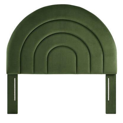 Solana Arched Performance Velvet Twin Headboard
