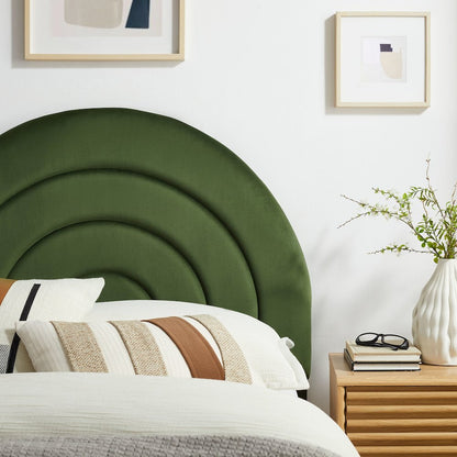 Solana Arched Performance Velvet Twin Headboard