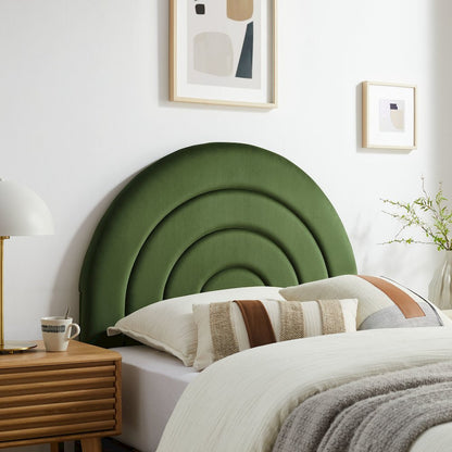 Solana Arched Performance Velvet Twin Headboard