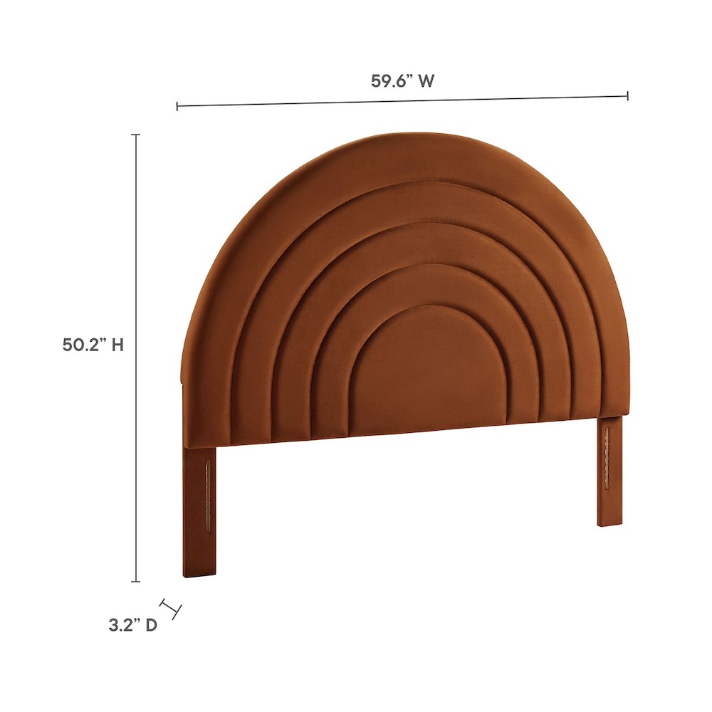 Solana Arched Performance Velvet Full Headboard