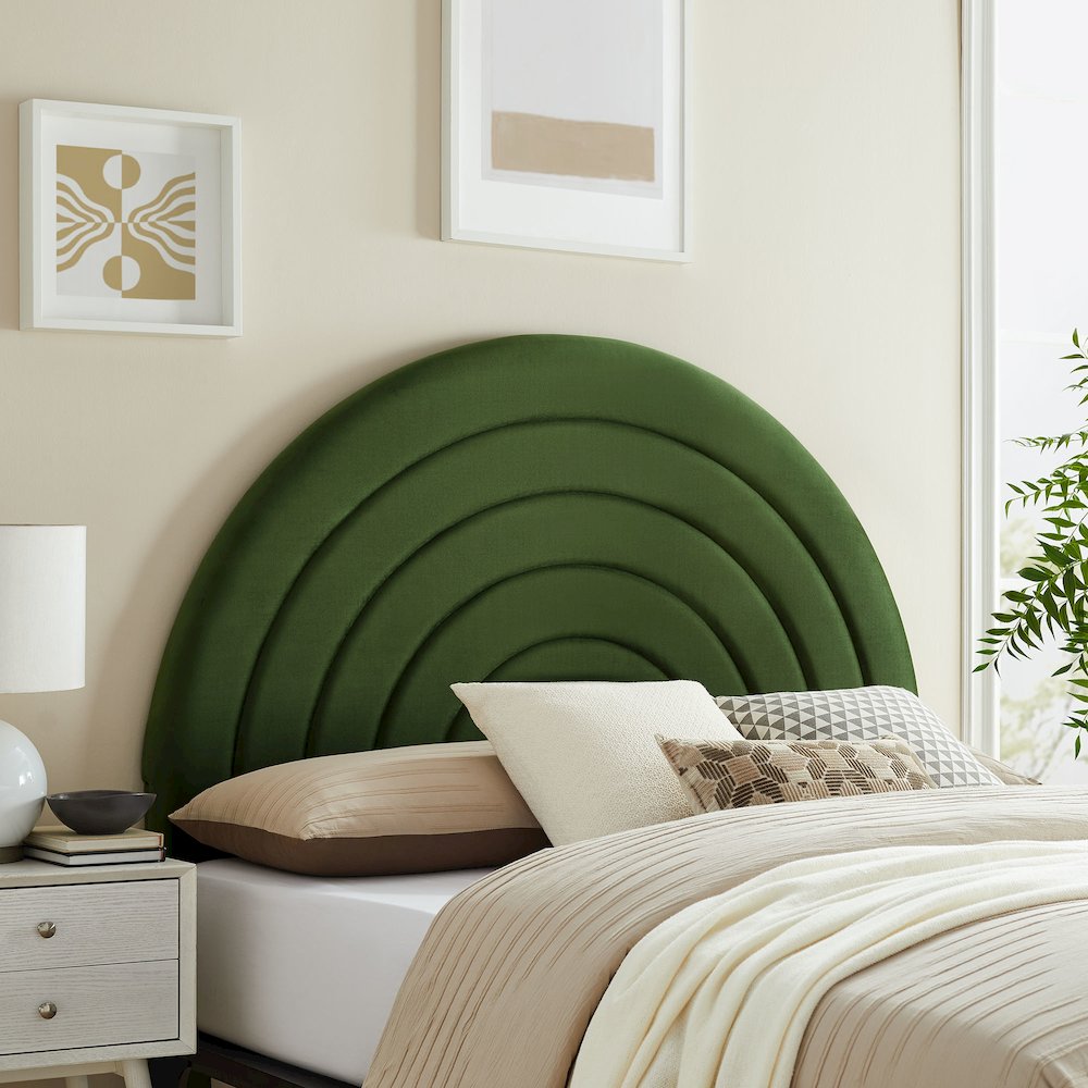 Solana Arched Performance Velvet King Headboard