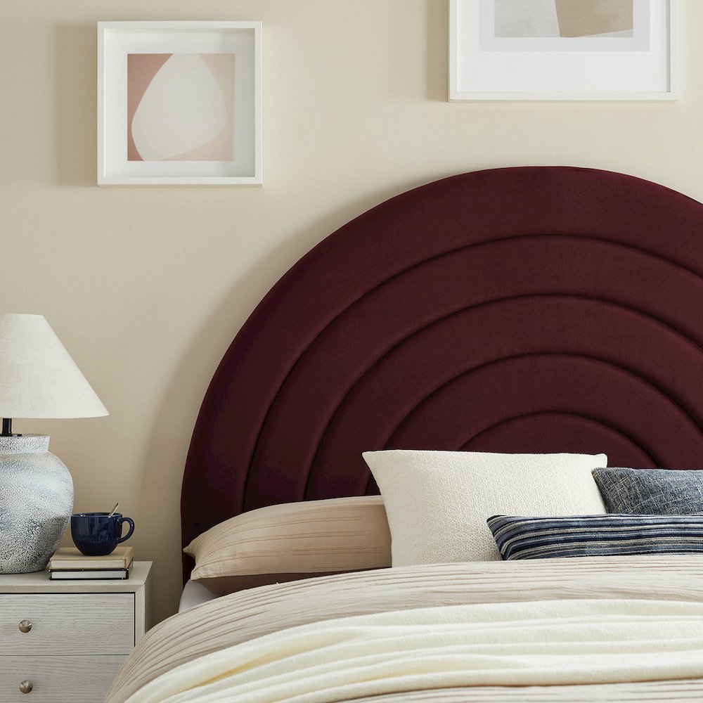 Solana Arched Performance Velvet King Headboard