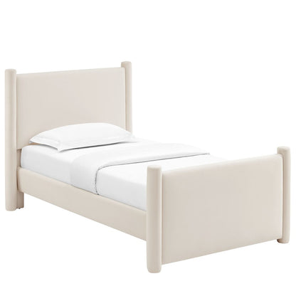Rael Performance Velvet Twin Platform Bed