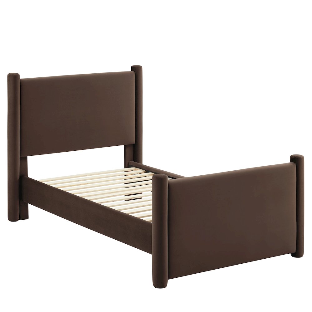 Rael Performance Velvet Twin Platform Bed