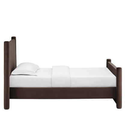 Rael Performance Velvet Twin Platform Bed