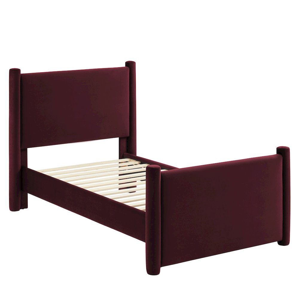 Rael Performance Velvet Twin Platform Bed
