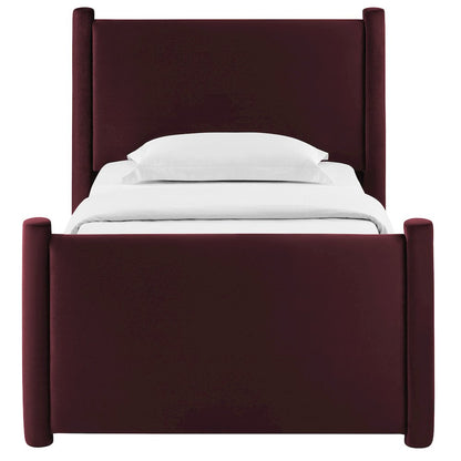Rael Performance Velvet Twin Platform Bed