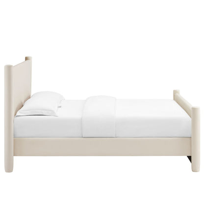 Rael Performance Velvet Full Platform Bed