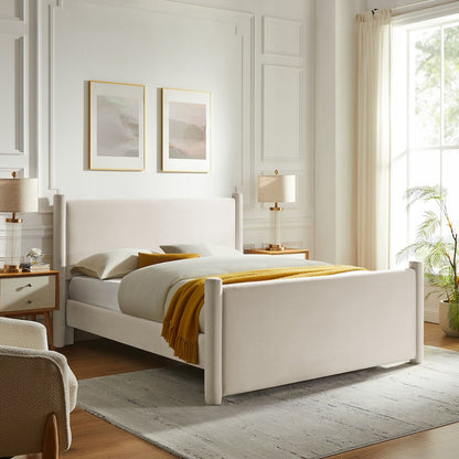 Rael Performance Velvet Full Platform Bed