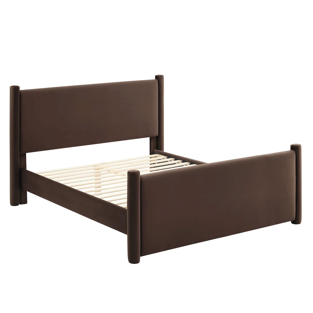 Rael Performance Velvet Full Platform Bed