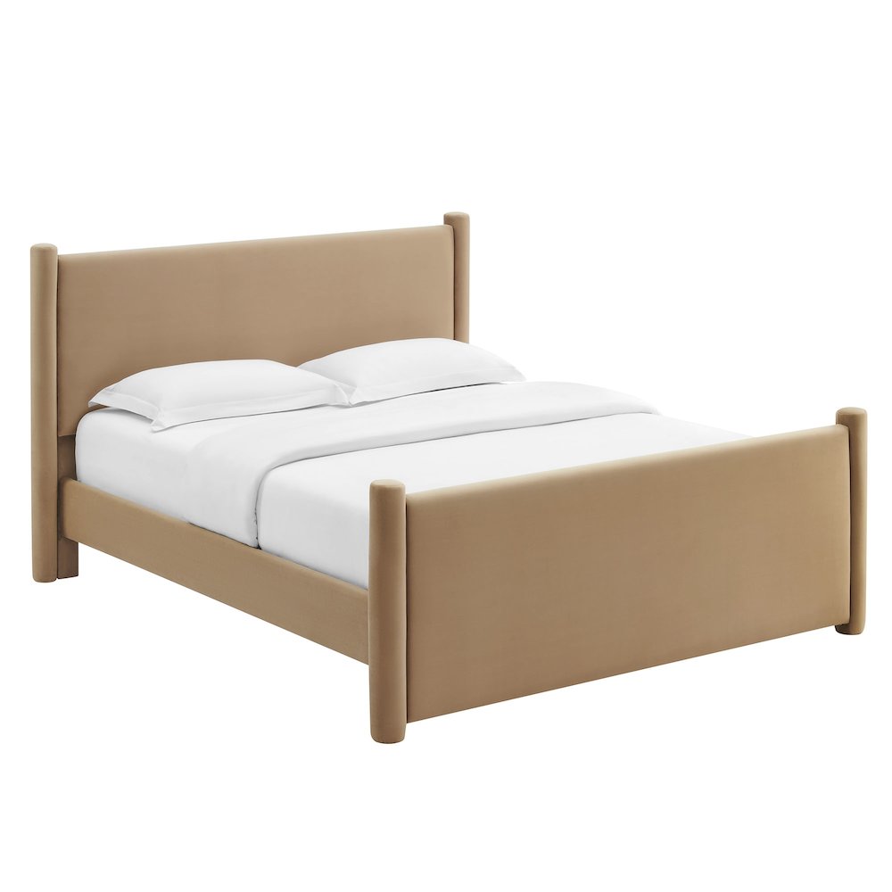Rael Performance Velvet Full Platform Bed