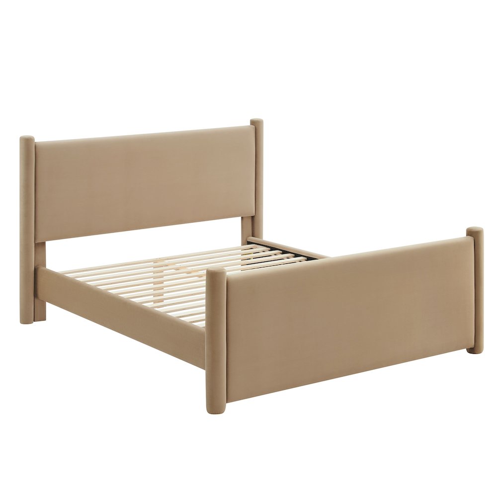 Rael Performance Velvet Full Platform Bed