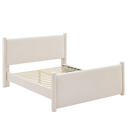 Rael Performance Velvet Queen Platform Bed
