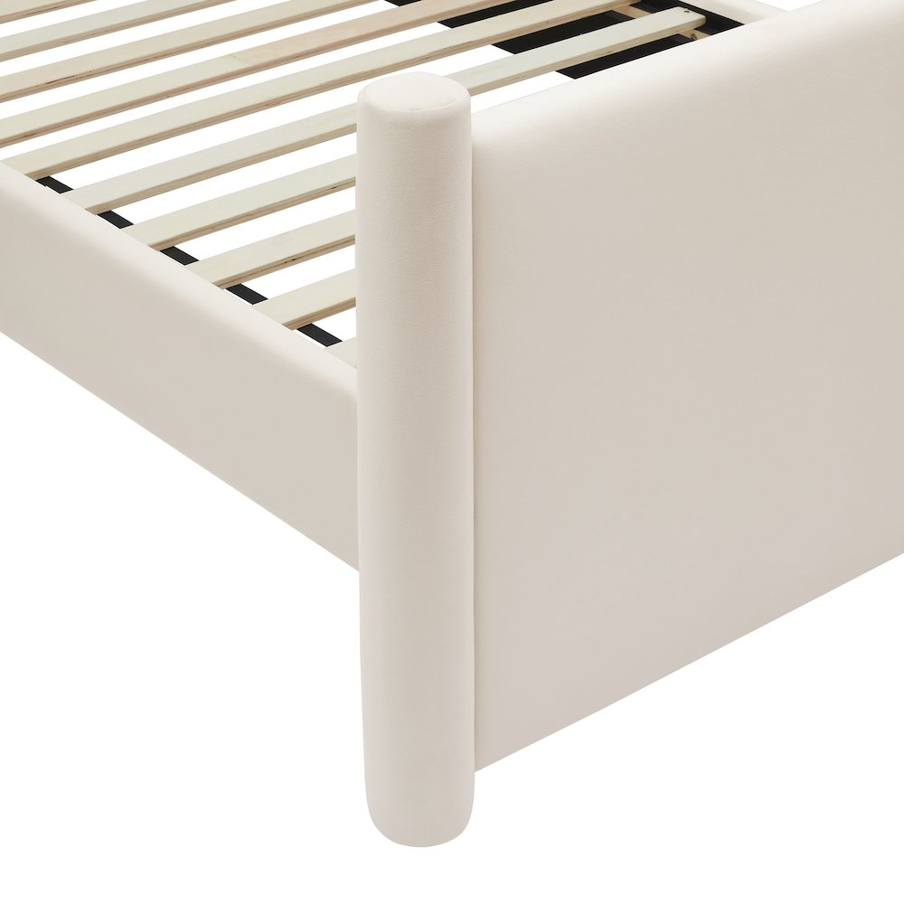 Rael Performance Velvet Queen Platform Bed