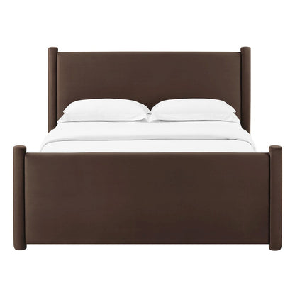 Rael Performance Velvet King Platform Bed