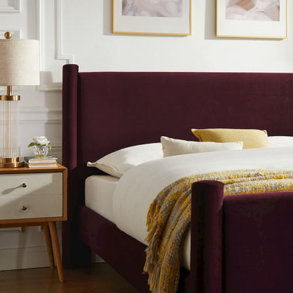 Rael Performance Velvet King Platform Bed