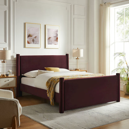 Rael Performance Velvet King Platform Bed