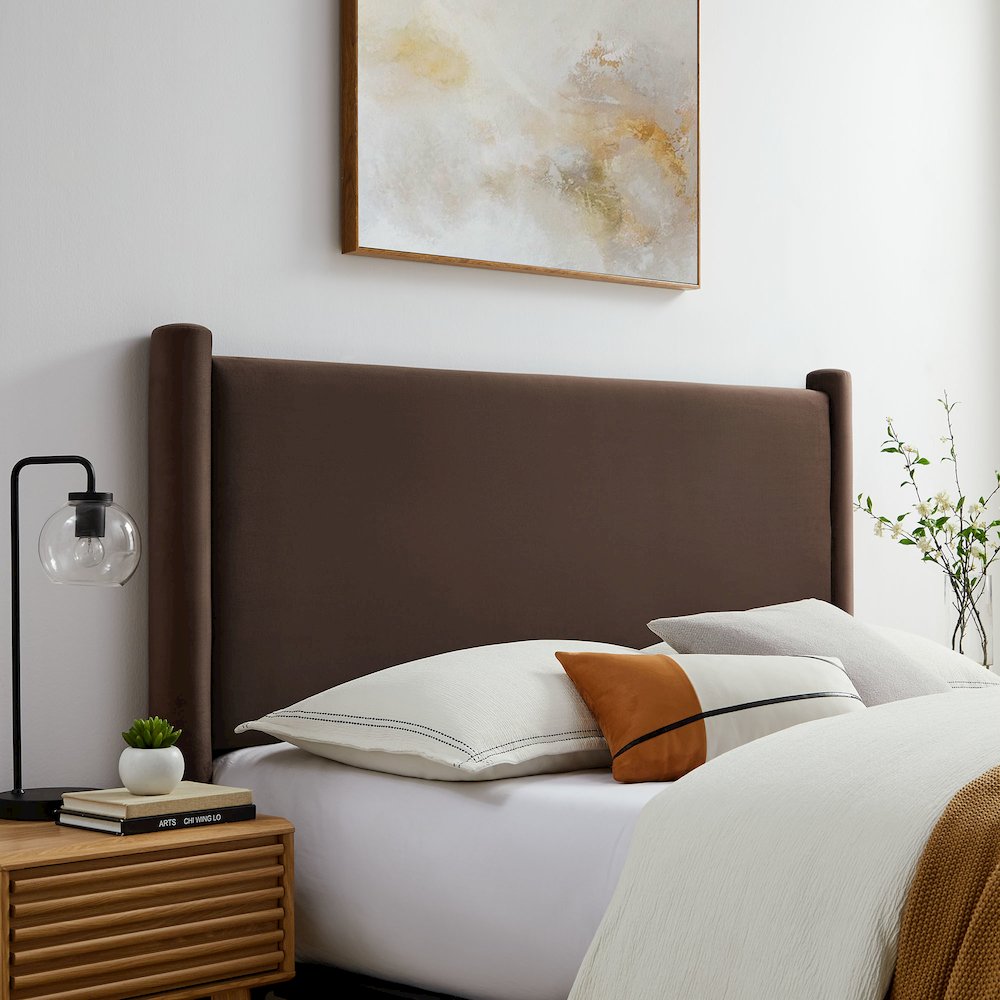 Rael Performance Velvet Queen Headboard