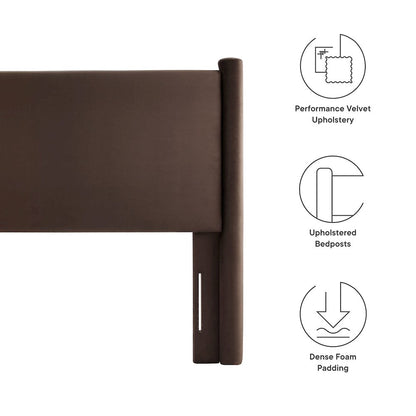 Rael Performance Velvet Queen Headboard