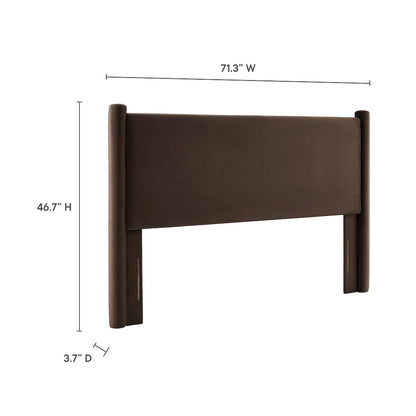 Rael Performance Velvet Queen Headboard