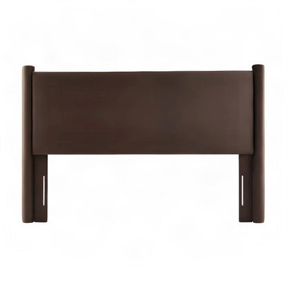 Performance Velvet Wingback Queen Headboard, Upholstered Only, Chocolate Brown