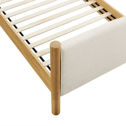 Maven Twin Size Fabric Upholstered Platform Bed
