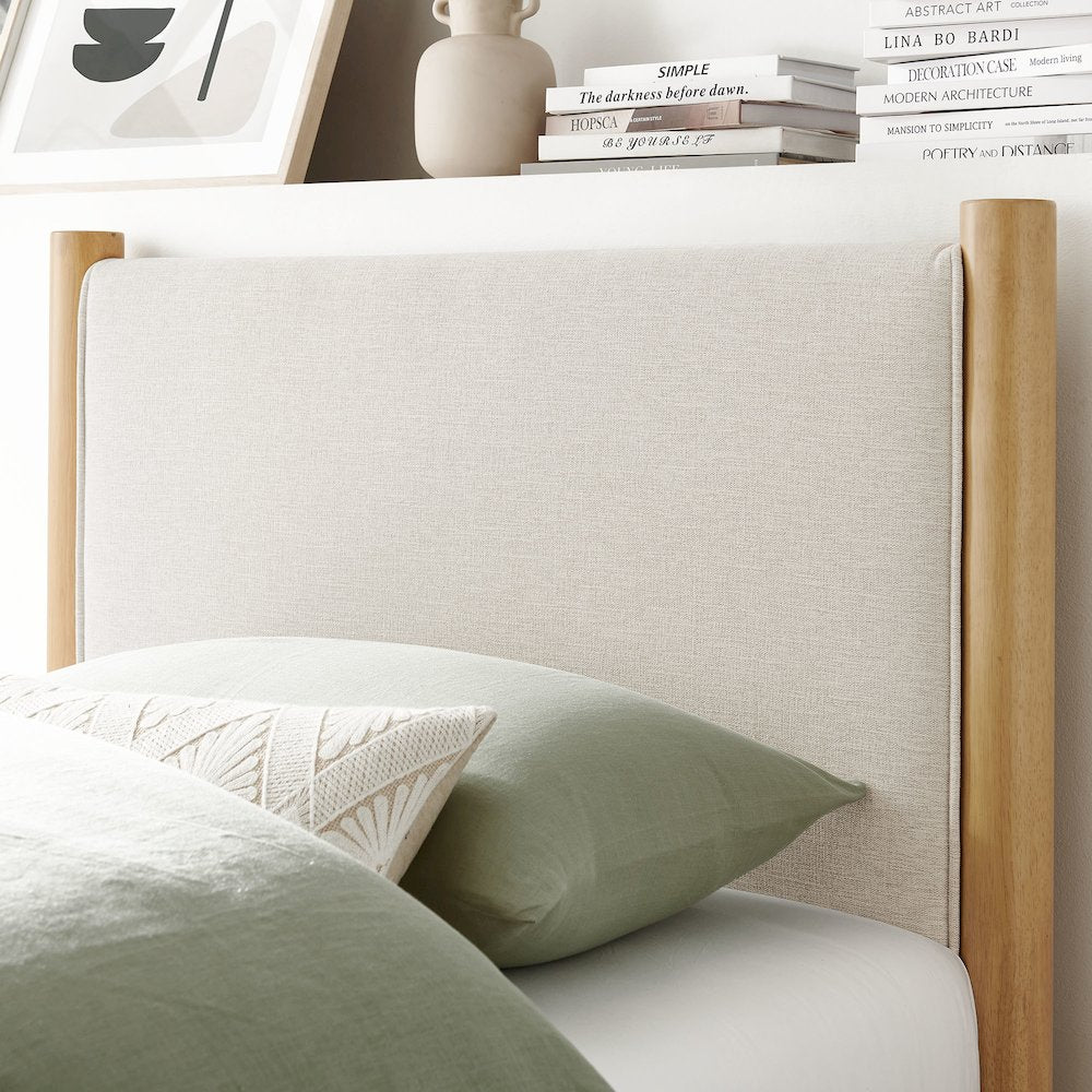 Maven Twin Size Fabric Upholstered Platform Bed