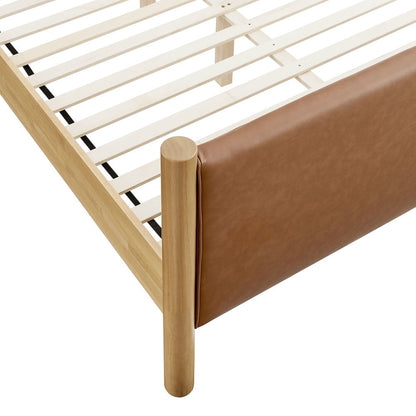 Maven Full Size Vegan Leather Upholstered Platform Bed