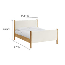 Maven Queen Size Boucle Upholstered Platform Bed