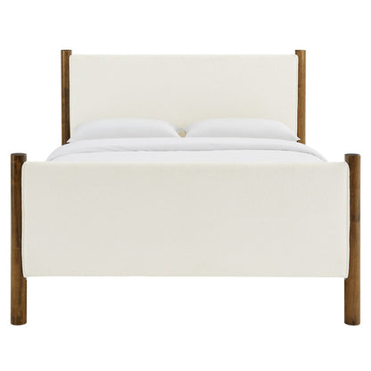 Maven Queen Size Boucle Upholstered Platform Bed