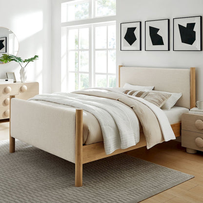 Maven King Size Fabric Upholstered Platform Bed